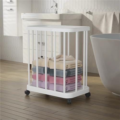 Panier à linge roulette idéal pour optimiser le rangement de salle de bain