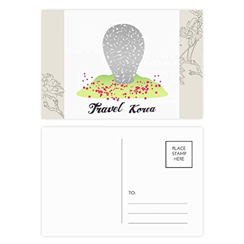 Carte postale de fleur et monuments de Corée pour vos vœux et remerciements