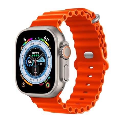 Ya en manzanajugosa.com: HdanMole Ocean Correa de silicona Compatible con Apple Watch Ultra 2 / Ultra 49mm 45mm 46mm 44mm 42mm 41mm 40mm 38mm, banda deportiva suave para iWatch Series 10 Ultra 9 8 7 6 5 4 3 2 1 SE, Naranja