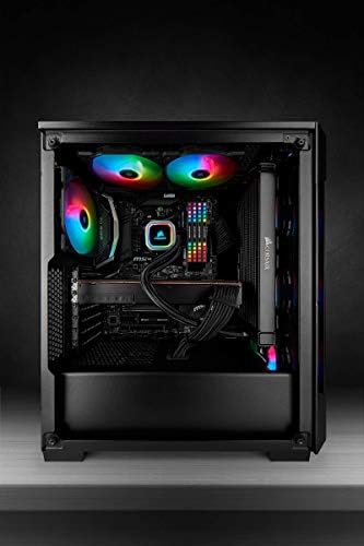Corsair iCUE 220T RGB, Tempered Glass Mid-Tower ATX Smart Gaming Case, Black