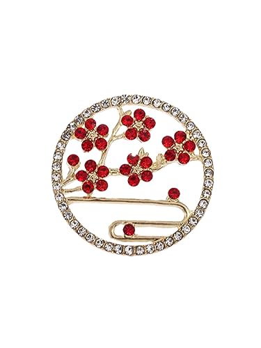 Broche fleur de prunier 3.2cm : badge mode et accessoires de corsage