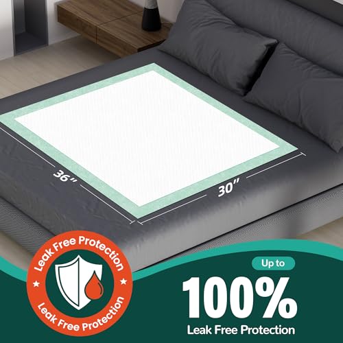 Image of MILDPLUS 50 Count Disposable Bed Pads , 30x36 Inch Extra Large Incontinence Underpads | Heavy Absorbency 90 Grams Pee Pads for Adult, Senior, Baby & Pet Care (No Adhesive)