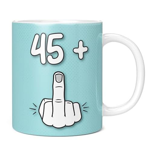 Mug Monster - Taza de 46 cumpleaños, I Am 45 + 1, regalo para 46 años, taza de café de cerámica, regalo para hombres o mujeres, taza extra grande y gigante disponible, taza blanca de 11 onzas
