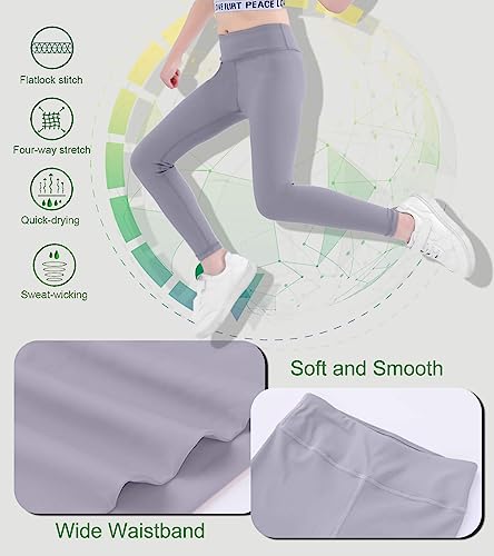 Tagihoo Girls Compression Pants Kids Athletic Leggings Yoga Dance Sport Workout Running For Youth thumb #4