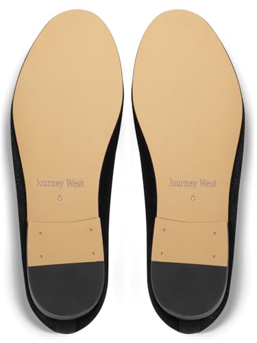 Image of Journey West Women's Velvet Loafer Flat with Embroidery Velvet Slippers
