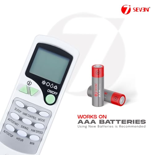 Image of 7SEVEN Compatible with Videocon AC Remote Control ZC /LW-01 Model 7A Suitable for Split and Window 1 1.5 2 Ton Air Conditioner - Match Each Keys Exactly to Replicate Genuine Remote Function