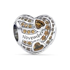 Silver November Birthstone Charms