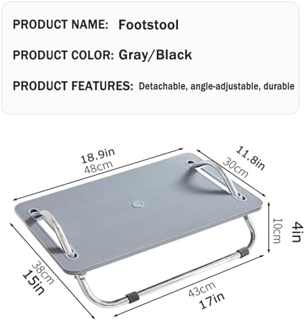 Heavy Duty Portable Step Stool - Non-Slip Anti-Skid Design, Sturdy Metal Legs, High Load Capacity, Versatile Multi-Use Step for Home & Office (Black)