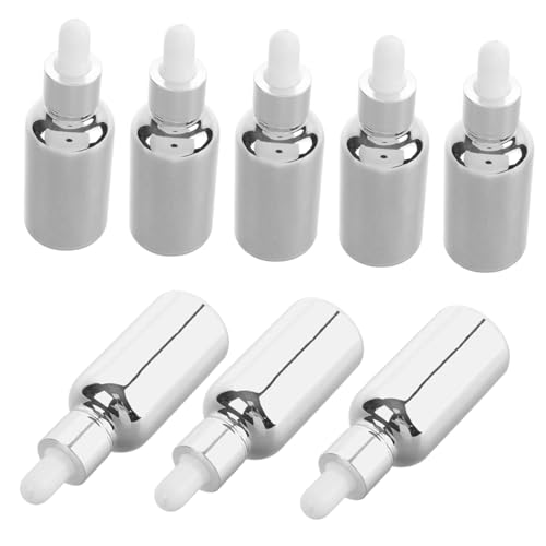 VICASKY 10pcs Empty Dropper Bottles for Essential Oil Hair Oil Perfume Travel Dropper for Beauty Products Storage