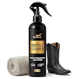 Exotic Leather Cleaner & Conditioner Spray – Cleans, Conditions & Protects Alligator, Crocodile, Snakeskin, Lizard, Ostrich & More – 8oz with Microfiber Cloth – Boots, Shoes, Bags, Belts