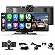CarPlay Display Android Auto Display,4K 10,26 Zoll Wireless Car Play&Android Auto HD Touchscreen mit Dash Cam/1080P Rückfahrkamera/Navigation/Bluetooth/Sprachsteuerung/Mirror Link,für Alle Fahrzeuge