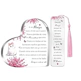 Amiga Regalos para Mujeres y Niñas Cumpleaños Signos de Corazón Juego de Marcadores de Libros 2PC Placas Inspiradoras Graduación Recuerdo de Navidad Lindo Gato para Ella Amigas del Amiga (Amiga A)