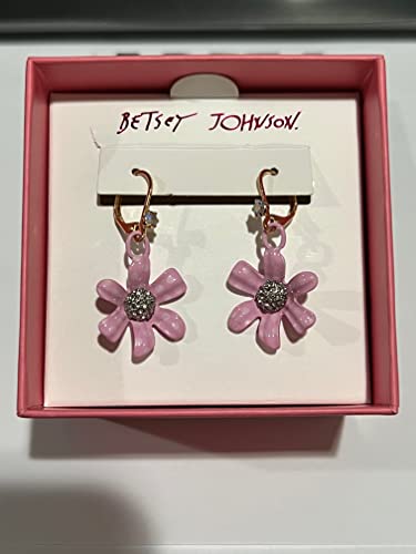 Betsey Johnson Light Pink Daisy Flower Drop Dangle Earrings Great Easter Gift Idea Mother's Day Valentine's Day Birthday Present New Year Xmas Gifts Unique Accessories Fashion Jewelries #TOP2