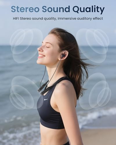 Auriculares magnéticos con cancelación de ruido Bluetooth 6.0 y asistente de voz 7
