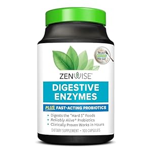 Zenwise Health Digestive Enzymes – Probiotic Multi Enzymes with Probiotics and Prebiotics for Digestive Health and Bloating Relief for Women and Men, Daily Enzymes for Gut and Digestion – 100 Count