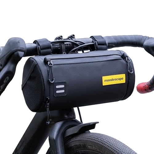 moodescape Fahrrad Lenkertasche 2 6 Liter Wasserdicht Fahrradtasche Lenker-Robustes recyceltes Polyester - Multifunktional bikepacking Fahrradtaschen Für Gravelbike Rennrad MTB e-Bike (Aero)
