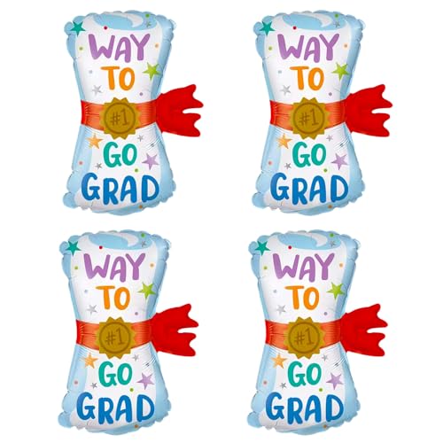 Kindergarten Graduation Balloons - Diploma Balloons for Kindergarten Graduation Decorations 2026 - Way to Go Grad Balloon for Class of 2026 Grad Party Decorations Supplies