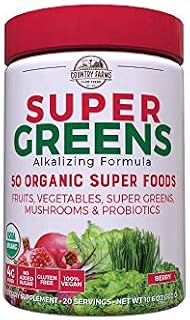 Country Farms Super Green Drink, Berry Flavor, 10.6 Ounce