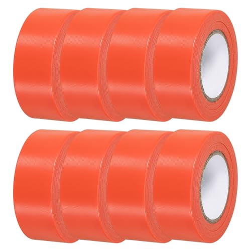 MECCANIXITY - MECCANIXITY Flagging Tape,8 Pcs Non-Adhesive Plastic Neon Survey Marking Tape 1 Inch x 98 Feet for Tree Hunting Boundaries Hazardous Areas Marking Ribbon Orange
