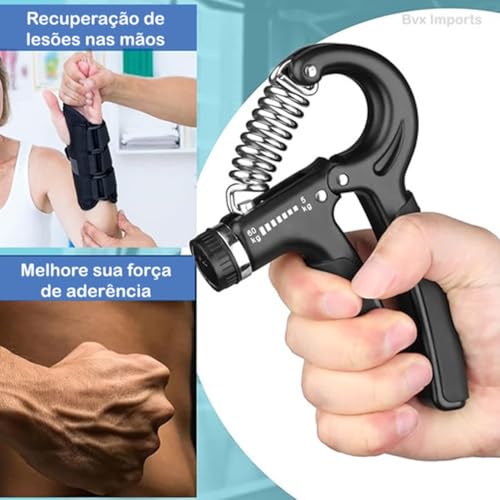 Kit de Exercício para Fortalecimento das Mãos e Punhos Aperto Dedos Fisioterapia 5 a 60kg Hand Grip