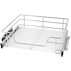 Cajon Gavetero Cocina bremermann cajón telescópico con Superficie de Almacenamiento, 60 cm (Cromado)