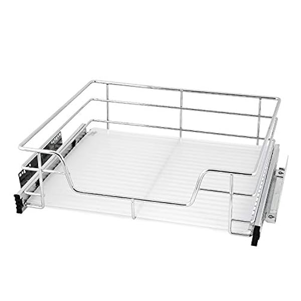 bremermann Teleskoplåda, kökslåda med lådfoder – 60 cm (förkromad)