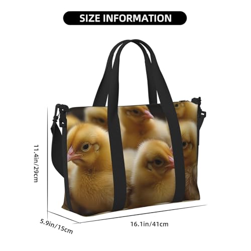 Sports Gym Bag for Women Men Travel Duffel Bag Tote Weekender Bag Carry on Overnight Bag for Travel Swimming Fitness Workout Sports Little Chickens Duffle Bag2