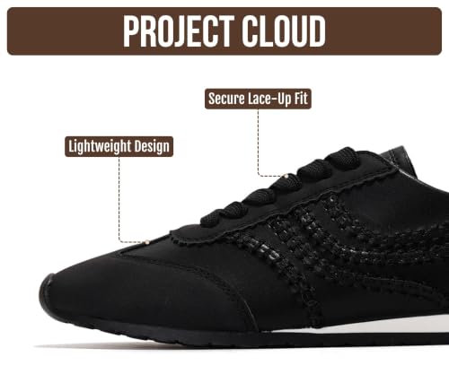 Image of Project Cloud Womens Barefoot Sneakers with Memory Foam & Non Slip (Monica) | Lace Up Shoes for Women - Lightweight Casual Women Footwear Comfortable Fashion Sneakers for Women - Versatile Women Shoes