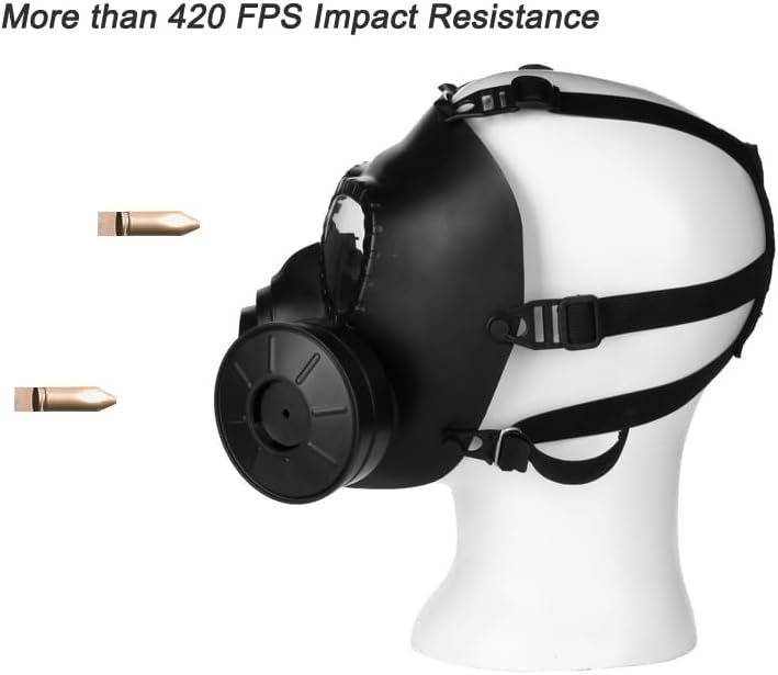 Outdoor Paintball Shooting Face Protection Gear Tactical Full Face Anti Fog Paintball PC Mask with Air Filtration Fan