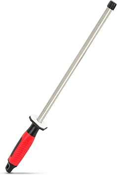 DMD Diamond Ceramic Rod Sharpener- 12 Diamond Ceramic kitchen, home & chief sharpening rod stick Ceramic sharpener. Good Kitchen Accessory for Sharpening and Compatible for All Kinds of Kitchen Knife