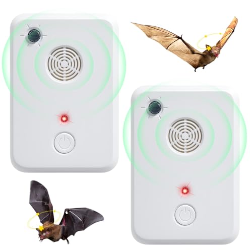 Ultrasonic Bat Repellent Devices for Attic,Bats Keep Away,Bat Removal Do It Yourself for Porch Outdoor Indoor,Friendly to Human & Pet(2 Pack)