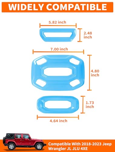 image for Savadicar Sky Blue Interior Accessories - Dome Light Trim Set for 2018