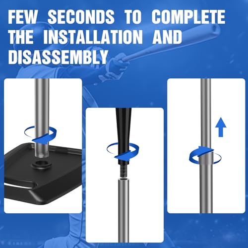 image for Brinnia Portable Batting Tee for Baseball, Baseball Tee for Hitting, H