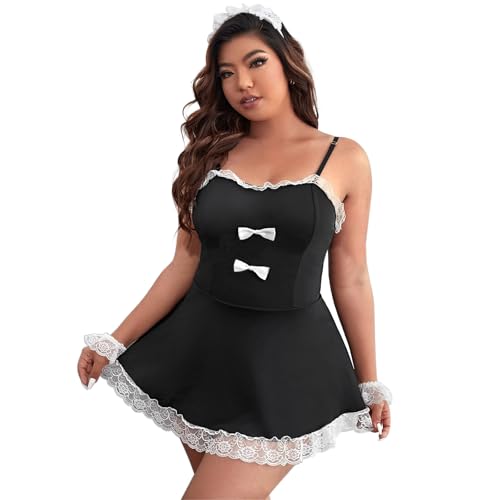 メイド服大きいサイズ レディース セクシー ミニスカート ワンピース 可愛い パジャマ 女性 過激 ナイトウェア 寝間着 メイド 制服 女装 コスチューム ハロウィン クリスマス 仮装 写真撮影 パーティー XL 3XL
