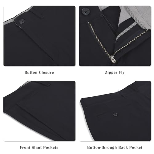 AMY ZHU Men’s Classic-Fit Casual Stretch Straight Pant3