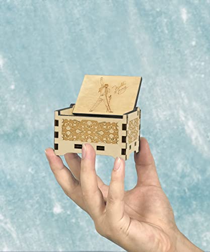 Queen Music Box Bohemian Rhapsody Song, 18 Note Wind Up Mechanism Antique Carved Music Box Crafts #TOP4