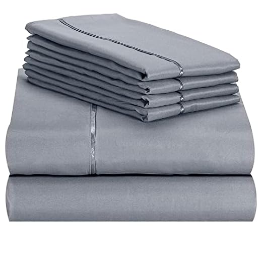 Jogo de Lençol Percal Flex 3 Peças 200 Fios com Ponto Palito (Cinza, Viuvo)