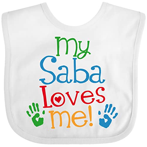 inktastic My Saba Loves Me Gift Outfit Baby Bib