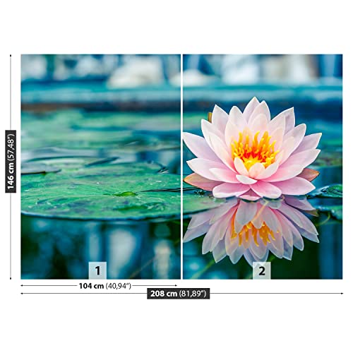 Protection Papier Peint Tulup Lotos Roses Rénovation Murale Facile Maison 208x146 - 7