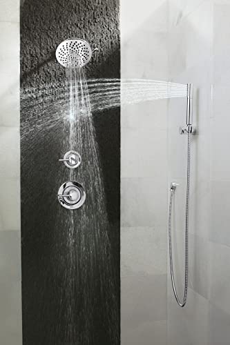 Moen Velocity Chrome Two-Function Rain Shower 8-Inch Showerhead With Immersion Technology For A High-Pressure Rinse, Round Rainfall Shower Head, Pressure Boosting Shower Head, S6320 #TOP2