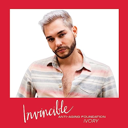 Mirabella Invincible Anti-Aging Full Coverage Hd Liquid Foundation, Ivory I - Moisture-Rich Formula Minimizes Acne, Fine Lines & Wrinkles For Smoother & Brighter Skin - Paraben-Free & Cruelty-Free #TOP2