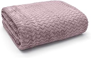 Ashley Mills Soft Faux Velvet Fur Mink Super Soft Throw Over Sofa Bed Blanket Large Double King (Blush Pink, 150 x 200 cm)