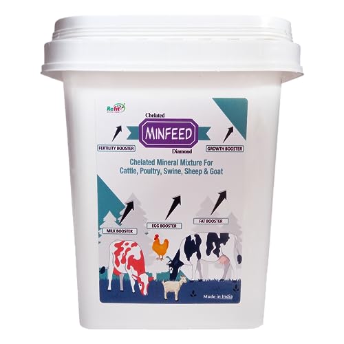 Image of REFIT ANIMAL CARE Chelated Mineral Mixture for Cow, Buffalo, Cattle, Goat, Sheep & Poultry, 5 Kg, Minfeed