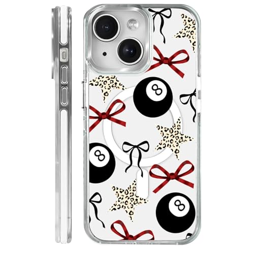 Coque Magsafe iPhone 14 antichoc et rigide à motif léopard esthétique pour fille