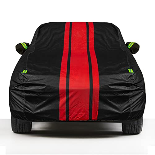 Quyddc High Density Aluminum Film Full Car Cover,Sunscreen Waterproof Uv Prevention Snowproof Wind And Windproof,Suitable For Indoor Outdoor,For Suv (Up To 180") -No Rearview Mirror Bag G10 #TOP8