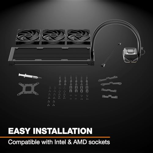 Image of be quiet! Pure Loop 3 360mm All-in-One Water Cooling for Overclocked AMD /Intel Systems, 3X Pure Wings 3 120mm PWM High-Speed Fans, High Static Pressure, Whisper-Quiet PWM Pump