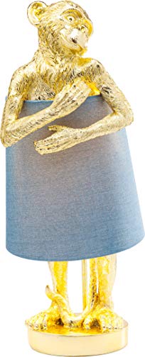Preisvergleich Produktbild Kare Design Tischleuchte Animal Monkey, Gold / Blau, 58x23x29cm