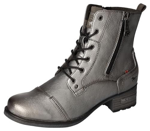 Preisvergleich Produktbild Mustang Damen 1229-513 Schnuer-Stiefelette, Silber, 42 EU