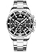 MEGALITH Reloj Hombre para Marido Cronógrafo: Relojes de Pulsera Acero Plateado Imagen de MEGALITH Reloj Hombre para Marido Cronógrafo: Relojes de Pulsera Acero Plateado