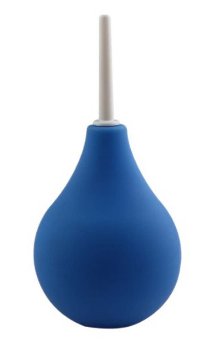 Enema Bulb Clean Anal Vaginal Silicone Douche for Men Women and Men - Comfortable Medical Kits (89ml, Blue)